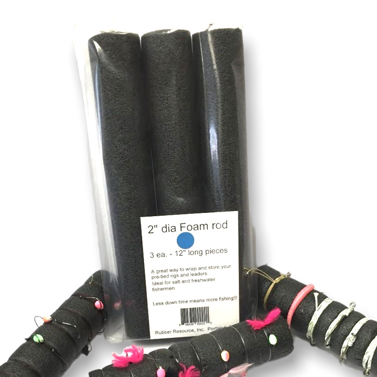 Fish Hook & Bait Rig Organizer - Foam Backer Rod (3-pack)